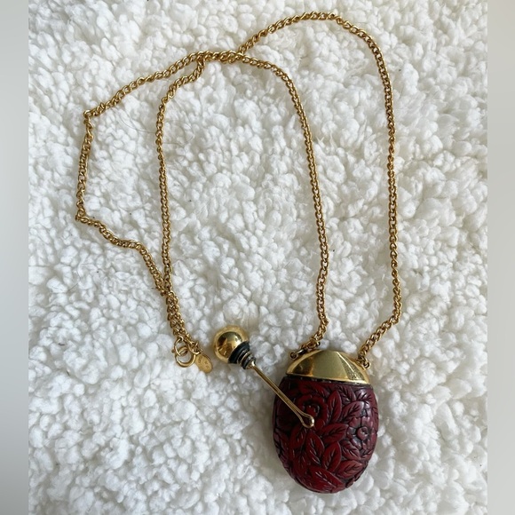 1976 Vintage Estée Lauder Perfume Vile Necklace - Picture 2 of 5